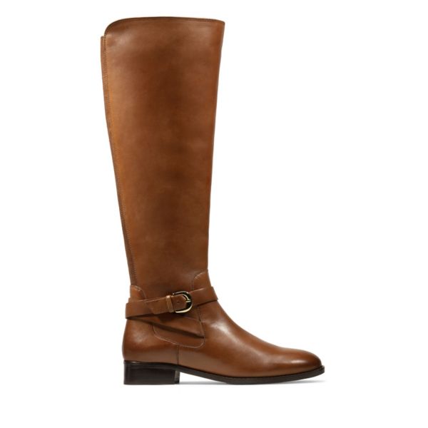 Clarks Womens Netley Whirl Knee High Boots Brown | CA-2185396